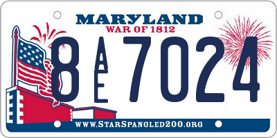 MD license plate 8AE7024