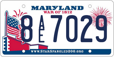 MD license plate 8AE7029
