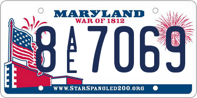 MD license plate 8AE7069