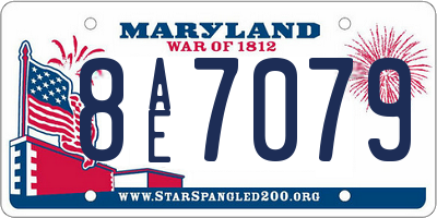 MD license plate 8AE7079