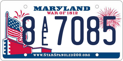 MD license plate 8AE7085