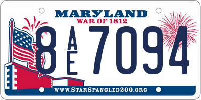 MD license plate 8AE7094