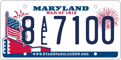 MD license plate 8AE7100