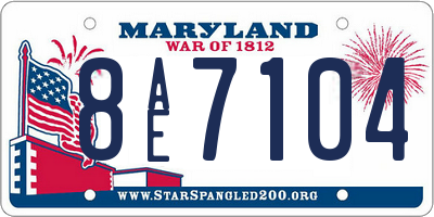 MD license plate 8AE7104