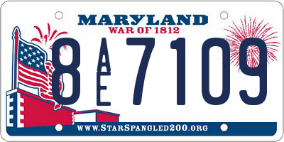 MD license plate 8AE7109