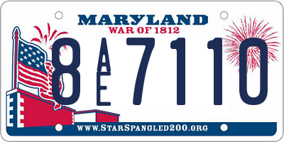 MD license plate 8AE7110