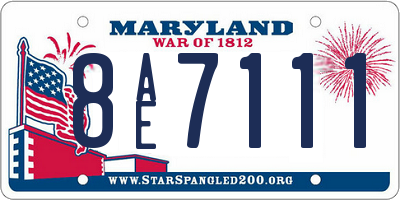 MD license plate 8AE7111