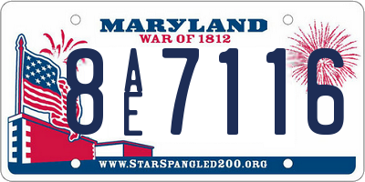 MD license plate 8AE7116
