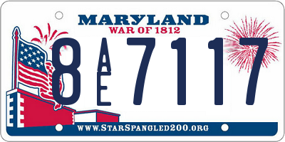 MD license plate 8AE7117