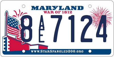 MD license plate 8AE7124