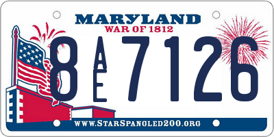 MD license plate 8AE7126