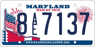 MD license plate 8AE7137