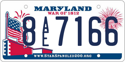 MD license plate 8AE7166