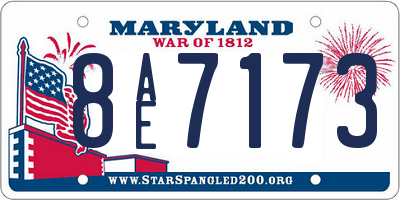 MD license plate 8AE7173