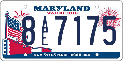 MD license plate 8AE7175
