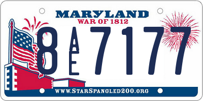 MD license plate 8AE7177