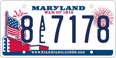 MD license plate 8AE7178