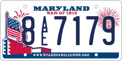 MD license plate 8AE7179