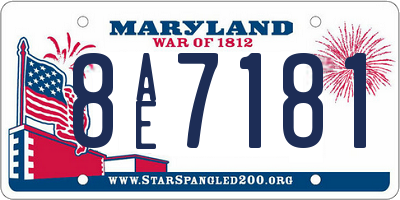 MD license plate 8AE7181