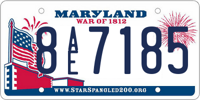 MD license plate 8AE7185