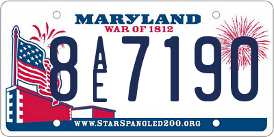 MD license plate 8AE7190