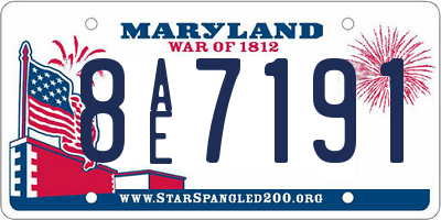 MD license plate 8AE7191
