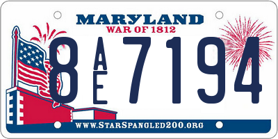 MD license plate 8AE7194