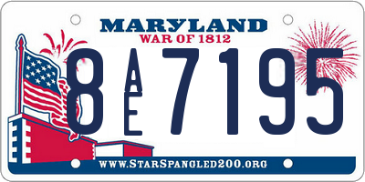 MD license plate 8AE7195