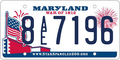 MD license plate 8AE7196