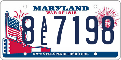 MD license plate 8AE7198