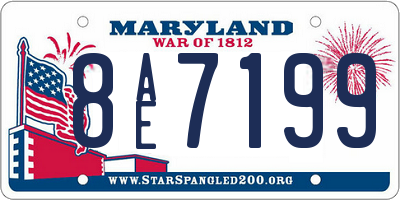 MD license plate 8AE7199
