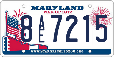 MD license plate 8AE7215