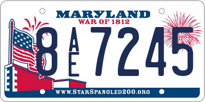 MD license plate 8AE7245