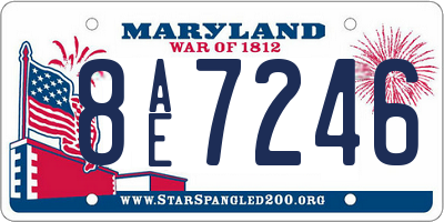 MD license plate 8AE7246