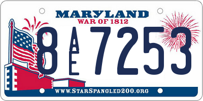 MD license plate 8AE7253