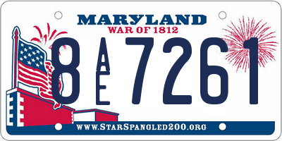 MD license plate 8AE7261