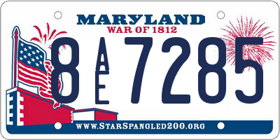 MD license plate 8AE7285