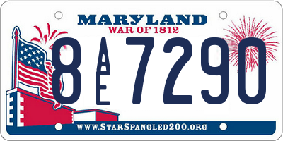 MD license plate 8AE7290