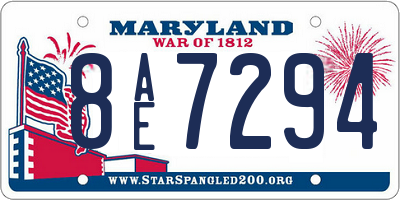 MD license plate 8AE7294
