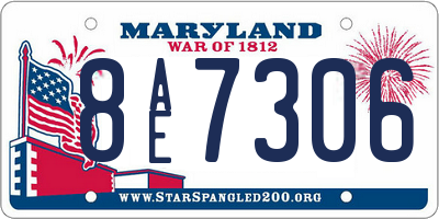 MD license plate 8AE7306