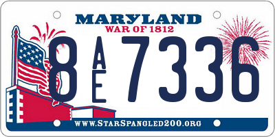 MD license plate 8AE7336