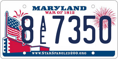MD license plate 8AE7350