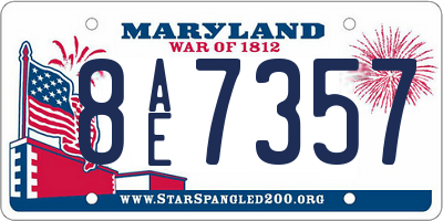 MD license plate 8AE7357
