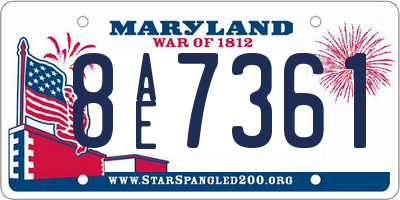 MD license plate 8AE7361