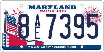 MD license plate 8AE7395