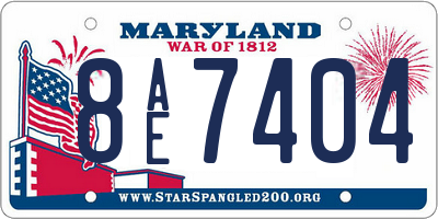 MD license plate 8AE7404
