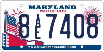 MD license plate 8AE7408