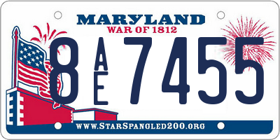 MD license plate 8AE7455