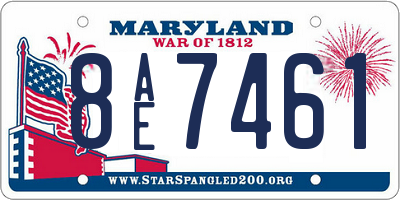 MD license plate 8AE7461