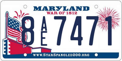 MD license plate 8AE7471